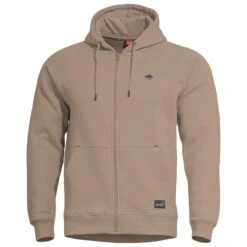 Pentagon Phaeton Zipped Hoodie Tan Brown